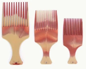Afro Hair Lift Comb Pick Pik Wide Tooth Pocket Brush - Picture 1 of 4