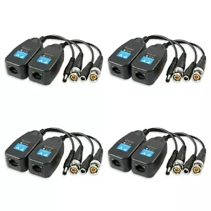 Passive Video Balun RJ45 Transceiver Support 2MP 1080P up to 4K 8MP 4 Packs - Picture 1 of 4