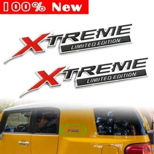 2pcs New Xtreme X Treme Limited Edition Emblem Badge Sticker Nameplate Red Black - Picture 1 of 4