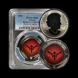 CANADA. 2016, 25 Cents - PCGS SP68 - Justice League, Batman Superman - Picture 1 of 10