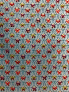 Makower - #262 Mini Butterfly - Blue Background 100% Cotton - By 1/4m - Picture 1 of 4