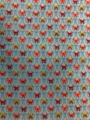 Makower - #262 Mini Schmetterling - blauer Hintergrund 100% Baumwolle - mal 1/4m