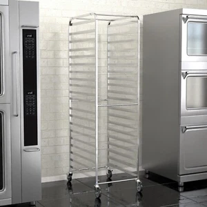20 Pan End Load Bun/Sheet Pan Rack with Non-Marking Casters - Unassembled - Picture 1 of 5