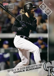 Charlie Blackmon - 2017 Topps NOW "101st RBI OF SEASON MAKES MLB HISTORY" #672 - Bild 1 von 2