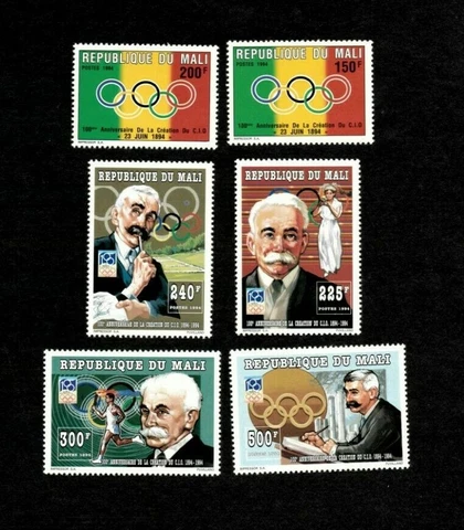 Mali 1994 - Olympic Committee - Set of 6v - Scott 681A-B, 682-85 - MNH Cover