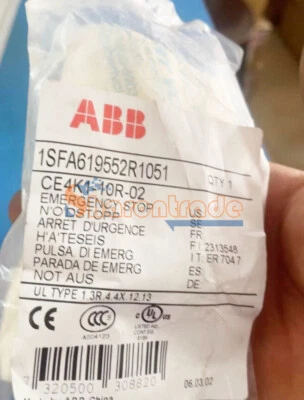 1PCS New ABB key reset type emergency stop switch CE4K1-10R-02 - Image 1 of 2