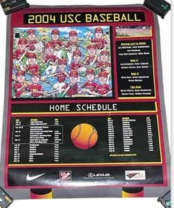2004 USC BASEBALL HOME SCHEDULE POSTER 22x17 Vintage RARE - Picture 1 of 6