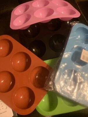 Moldes de pudín y mousse de silicona de 6 agujeros de 6 quilates (NUEVO) Foto 1 de 4