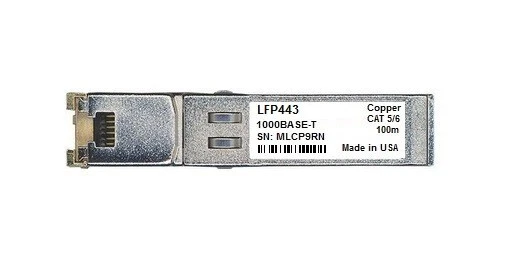 BLACK BOX LFP443 compatible 1000BASE-T SFP-T copper 10/100/1000-Mbps Copper RJ45 - Image 1 of 1