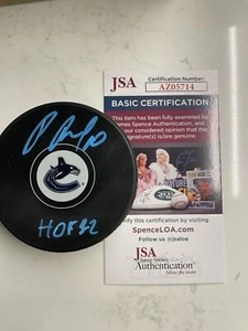 PAVEL BURE SIGNED Authentic VANCOUVER CANUCKS NHL PUCK AUTOGRAPHED JSA COA - Picture 1 of 2