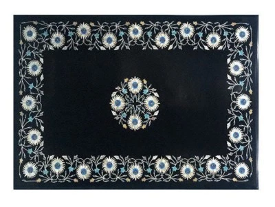 36" x 24" Center Table Top Marble Inlay Art For Home Decor - Image 1 of 2