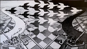 Say and Night von M C Escher Grafik Kunstdruck Exlibris Nummer 24 - Bild 1 von 3