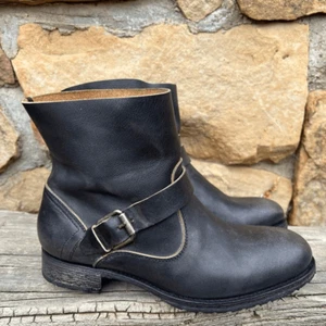 N.D.C. Biker Low R Camarra Slavato $598 Black Leather Ankle Boot w/box Sz 37/6.5 - Picture 1 of 7