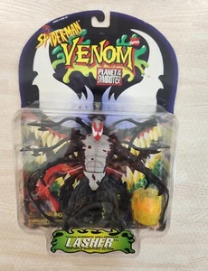 ToyBiz Spiderman Venom Planet Of The Symbiotes Lasher Black Variant MOC New - Picture 1 of 7