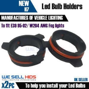 2x Adattatori Porta Lampadina H7 Faro - Xenon HID LED Adatto a BMW SERIE E39 5 / - Foto 1 di 3