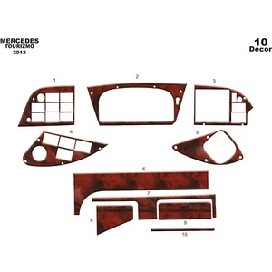 Kit de cubierta de tablero interior de madera para Mercedes Tourismo 2012 10 piezas - Imagen 1 de 13