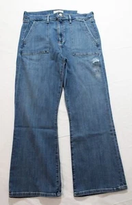 Loft Women's High Rise Regular Fit Kick Crop Jeans LB3 Medium Wash Blue Size 32 - Picture 1 of 4