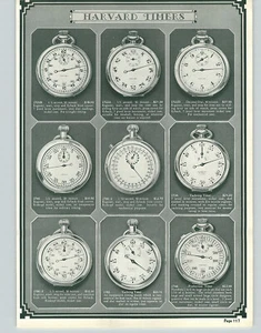 1940 Paper Ad Harvard Watch Chronograph Wrist Pocket Waterproof Tachameter - Picture 1 of 2