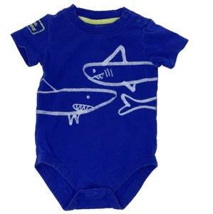 Gymboree Baby Boys 3-6 Months Blue Shark Print "I'm Teething" Bodysuit - Picture 1 of 6
