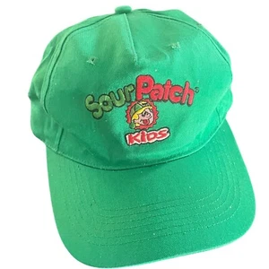 Sour Patch Kids Hat Green Embroidered Y2K Logo snap back Adjustable Baseball Cap - Picture 1 of 6