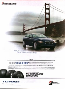 2010 PRINT AD - BRIDGESTONE TURANZA TIRE AD - GOLDEN GATE BRIDGE - Picture 1 of 1