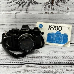 Minolta X-700 Film Camera w/ MC Rokkor PF 55mm 1:1.7 f/1.9 Lens & Booklet - Picture 1 of 14