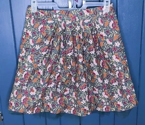 Olive Green Floral Tulle Trim Skirt Medium Cottage Goblin Core Fairy Grunge - Picture 1 of 5