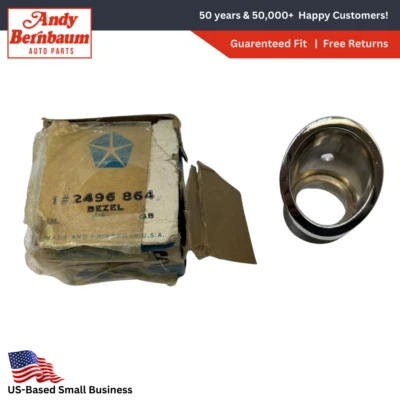 Dodge Polara Monaco 1965 interruptor de encendido bisel cromado cubierta moldura 2496864 nuevo en stock Foto 1 de 4