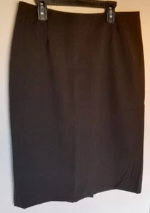 Alex Marie Midi Skirt EUC Sz: 8 Brown Straight Kick Pleat Wool Blend Lined A820 - Picture 1 of 13