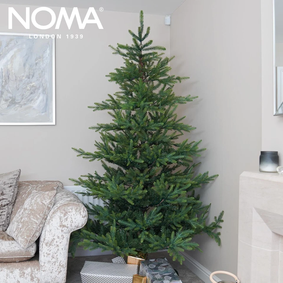 Noma 6ft-7ft Artificial Nordmann Fir PE Unlit Real Feel Green Christmas Tree - Image 1 of 1