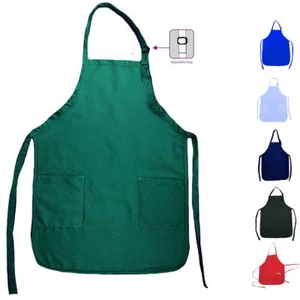 Delantales de cocina para vaina con 2 bolsillos hogar restaurante comercial babera hilada - Imagen 1 de 7
