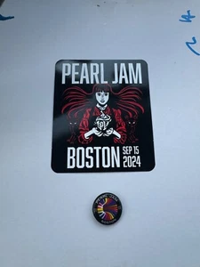 Pearl Jam Fenway Park Boston Sticker and Button Set Night One Sept 15 - Picture 1 of 1