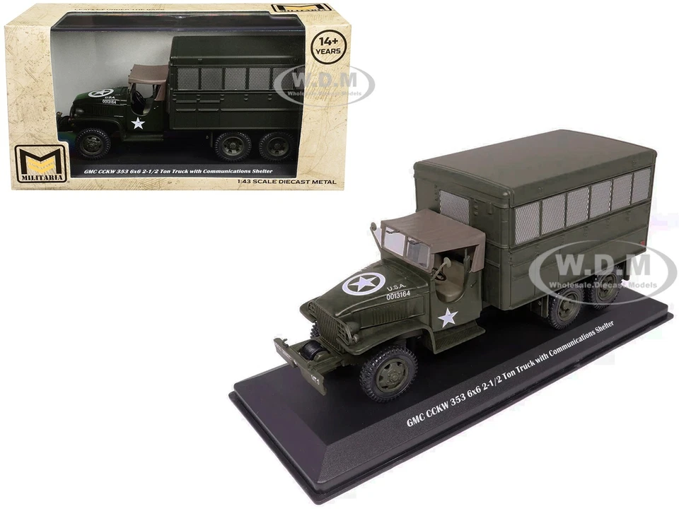 Gmc Cckw 353 6x6 2-1/2 Ton Truck Olive Us Army 1/43 Model By Militaria 24214-41