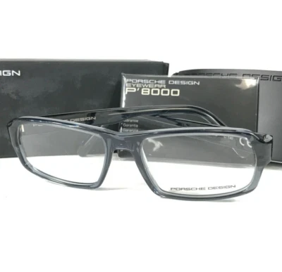 Porsche Design Eyeglasses Frames P8215 C Clear Blue Rectangular 55-16-140 - Image 1 of 4
