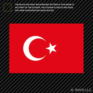 Calcomanía troquelada troquelada de 4" bandera de Turquía vinilo luna creciente turca y una estrella - Imagen 1 de 1