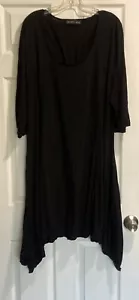 BARBARA SPEER Black Designer Oversized Dress Xl Lagenlook Fashion Runway - Picture 1 of 17