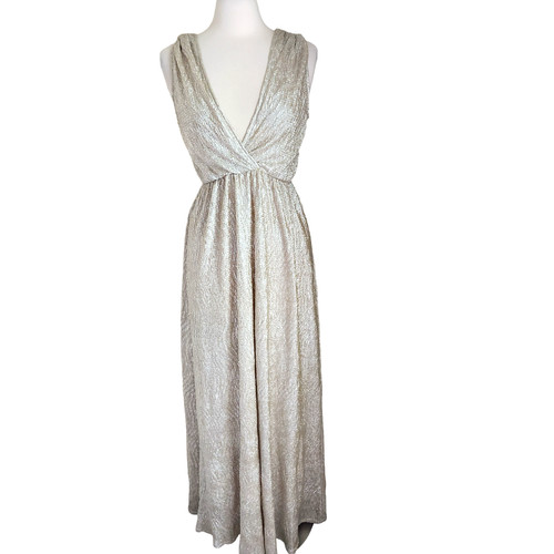 Lulus Maxi Abito Donna Piccolo Tutto Che Brilla Oro Capodanno Festa Matrimonio