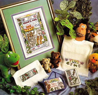 Arca de Noé Grandes Gráficos Colores Verdaderos Libro Punto de Cruz Niños Bebés Foto 1 de 2