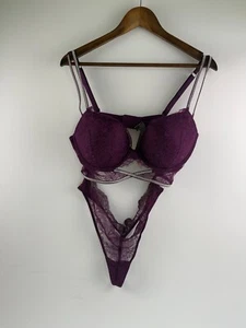 Peluche Victoria's Secret One Piece Acolchado Push Up Encaje Estrás Borgoña XL NUEVO CON ETIQUETAS - Imagen 1 de 14