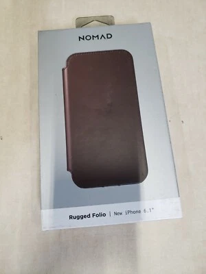 Nomad Folio Resistente Nuevo iPhone 6.1" Cuero Marrón Rústico NM21GR0H00 Foto 1 de 4