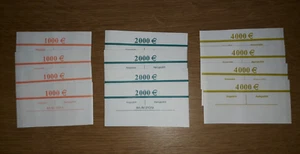 12 Geldschein-Banderolen Euroscheine 50€ 100€ 200€ für 20 Scheine je 4Stück - Bild 1 von 2