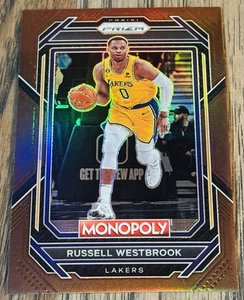 2022-23 PANINI PRIZM MONOPOLY BROWN PRIZM /249 RUSSELL WESTBROOK #42 - Picture 1 of 2