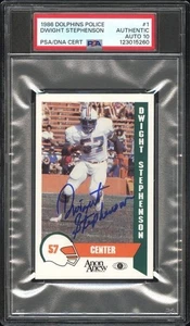 1986 DOLPHINS POLICE #1 DWIGHT STEPHENSON ~~AUTOGRAPHED!~~ THE ONLY ONE! 1-of-1! - Picture 1 of 1