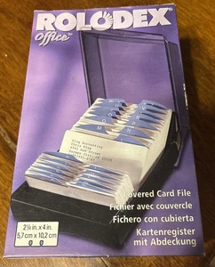 Vintage Rolodex Office ROL67011 Covered Card File Black NEW Old Stock - Picture 1 of 6