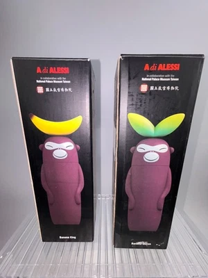 Salero y pimentero de pie Alessi Banana King and Banana Queen Monkeys Foto 1 de 4