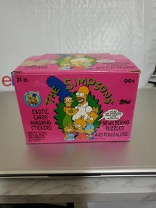 1990 TOPPS The SIMPSONS CELLO BOX = 24 UNOPENED “JUMBO” CELLO PACKS! - Picture 1 of 8