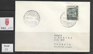 PHT_475. TRIESTE FTT. FDC letter w. 1949 RICOSTRUZIONE PONTE TRINITA'. Scott 55 - Picture 1 of 1