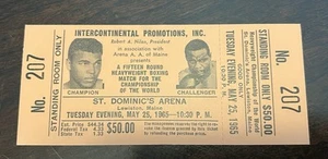 Muhammad Ali vs Sunny Liston Onsite Full Ticket “Orange” 1965 - Picture 1 of 2