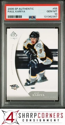 2005 SP AUTHENTIC #55 PAUL KARIYA HOF POP 2 PSA 10 - Image 1 of 3