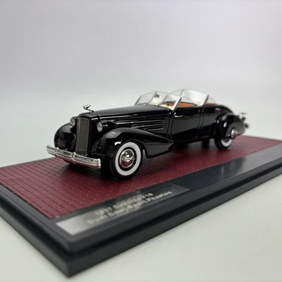 Matrix 1/43 1937 Cadillac V16 Doble Capucha Sport Phaeton Modelo de Coche Resina Negra Foto 1 de 4
